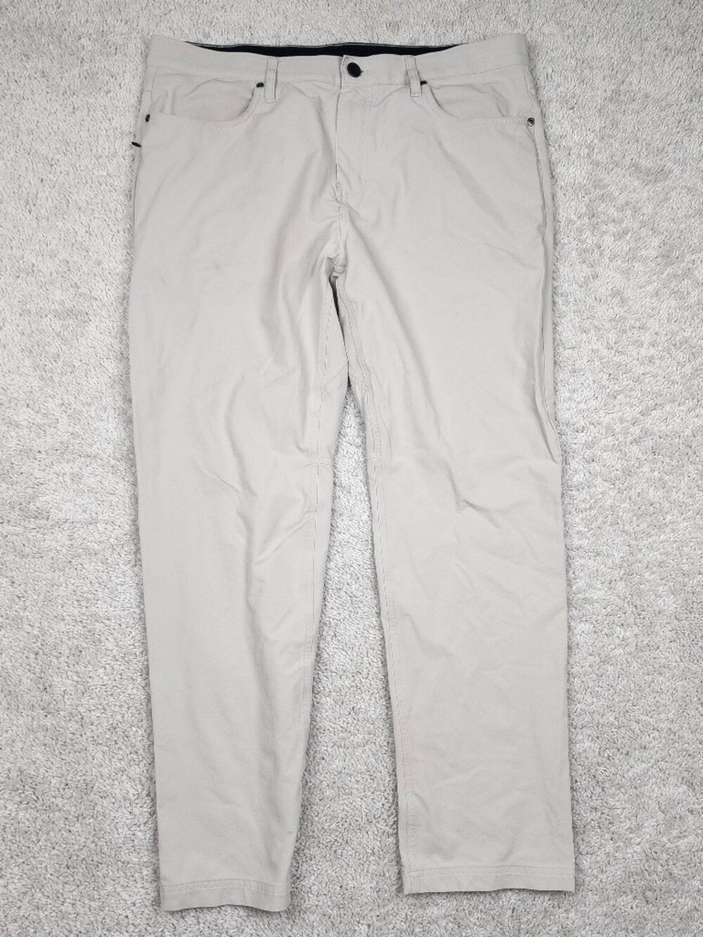 01.ALGO Algo Performance Tech Commuter Pants Mens 34x30 Tan Golf Stretch USA